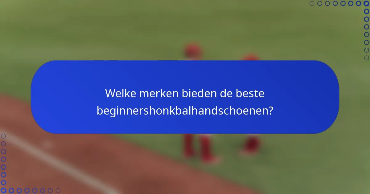 Welke merken bieden de beste beginnershonkbalhandschoenen?